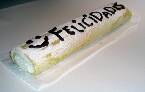 Brazo de gitano relleno de nata