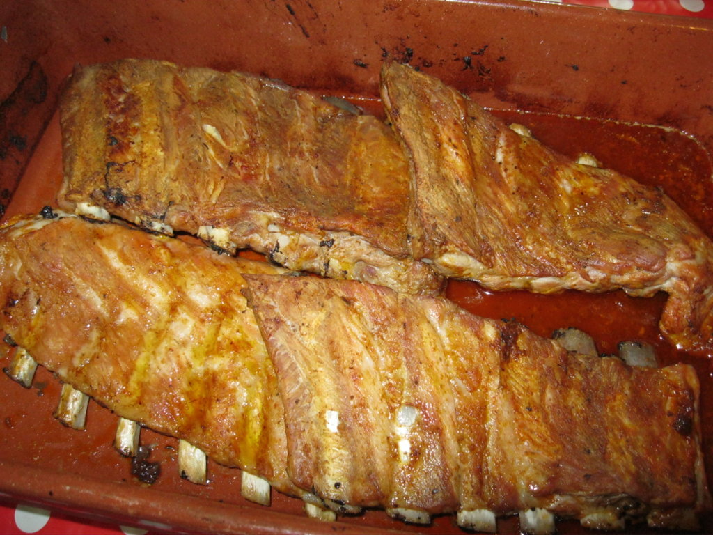Unas costillitas que estaban de muerte lenta....!!!!