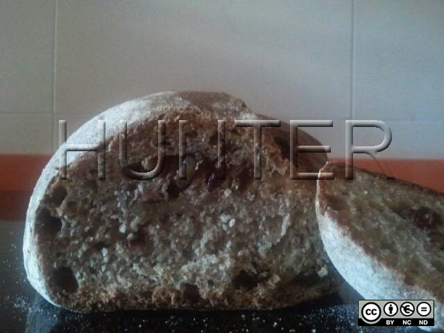 Miga centeno, miel, pasas y nueces